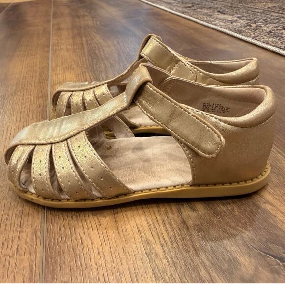 Livie & Luca Paz Gold Metallic Leather Sandals – Girls Size 11 - Picture 2 of 7